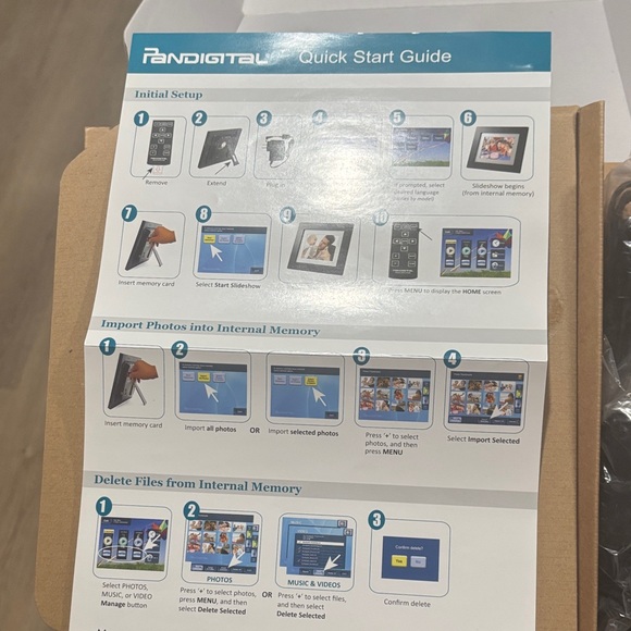 2 for 20$ PanImage 8-Inch Digital Photo Frame - Black - Picture 3 of 3